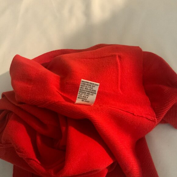 Kenneth Cole New York Red Kasper Women Cardigan Sweater Red 3/4 Sleeve Size L - Picture 10 of 11